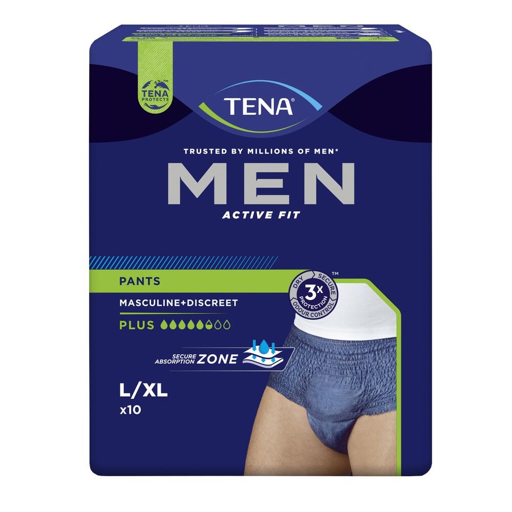 TENA MEN  ACTIVE FIT PANTS PLUS L/XL 4X10 St