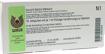 Iscucin Salicis Stärke H Ampullen 10X1 ml Ampullen