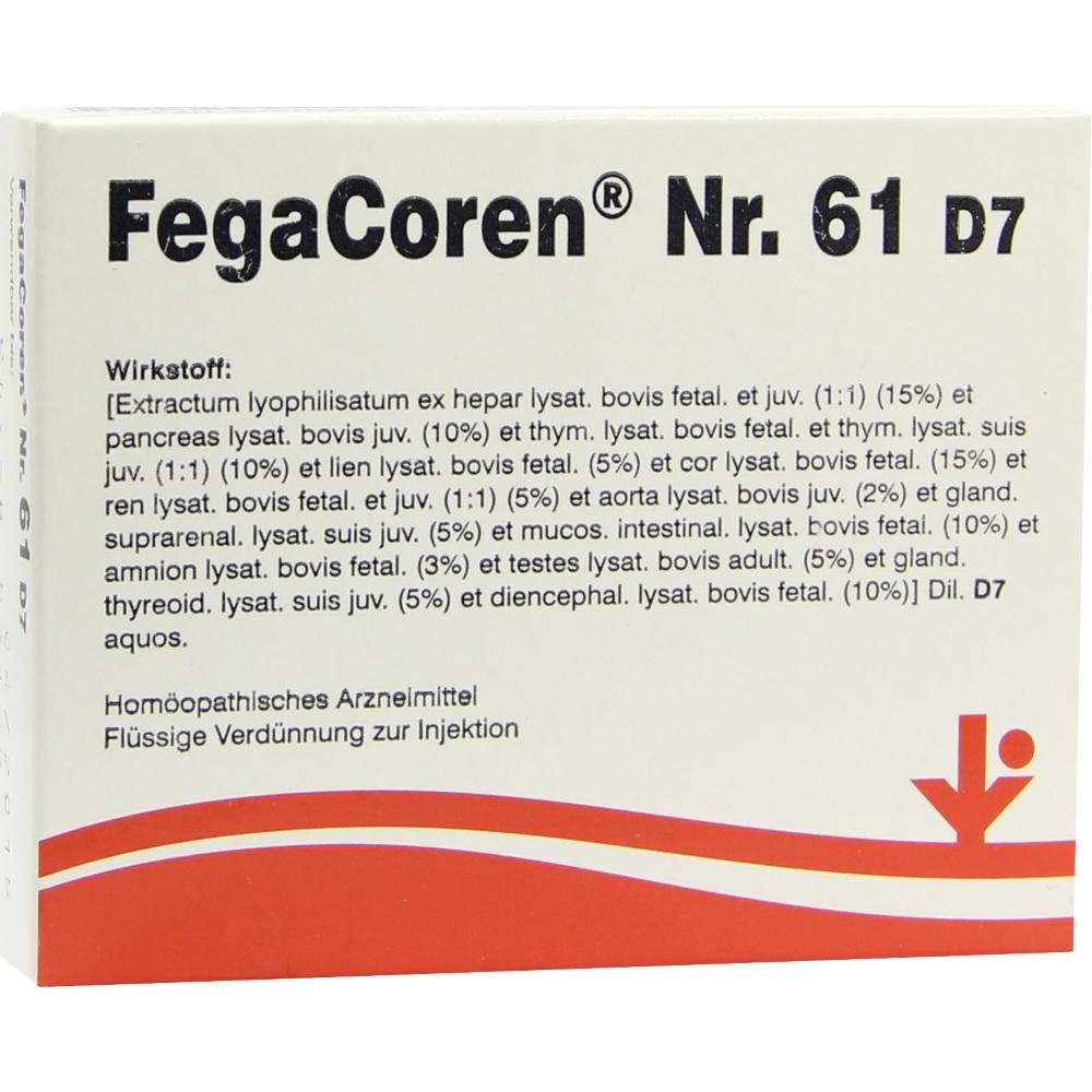 FEGACOREN 61 D 7 Ampullen 5X2 ml Ampullen