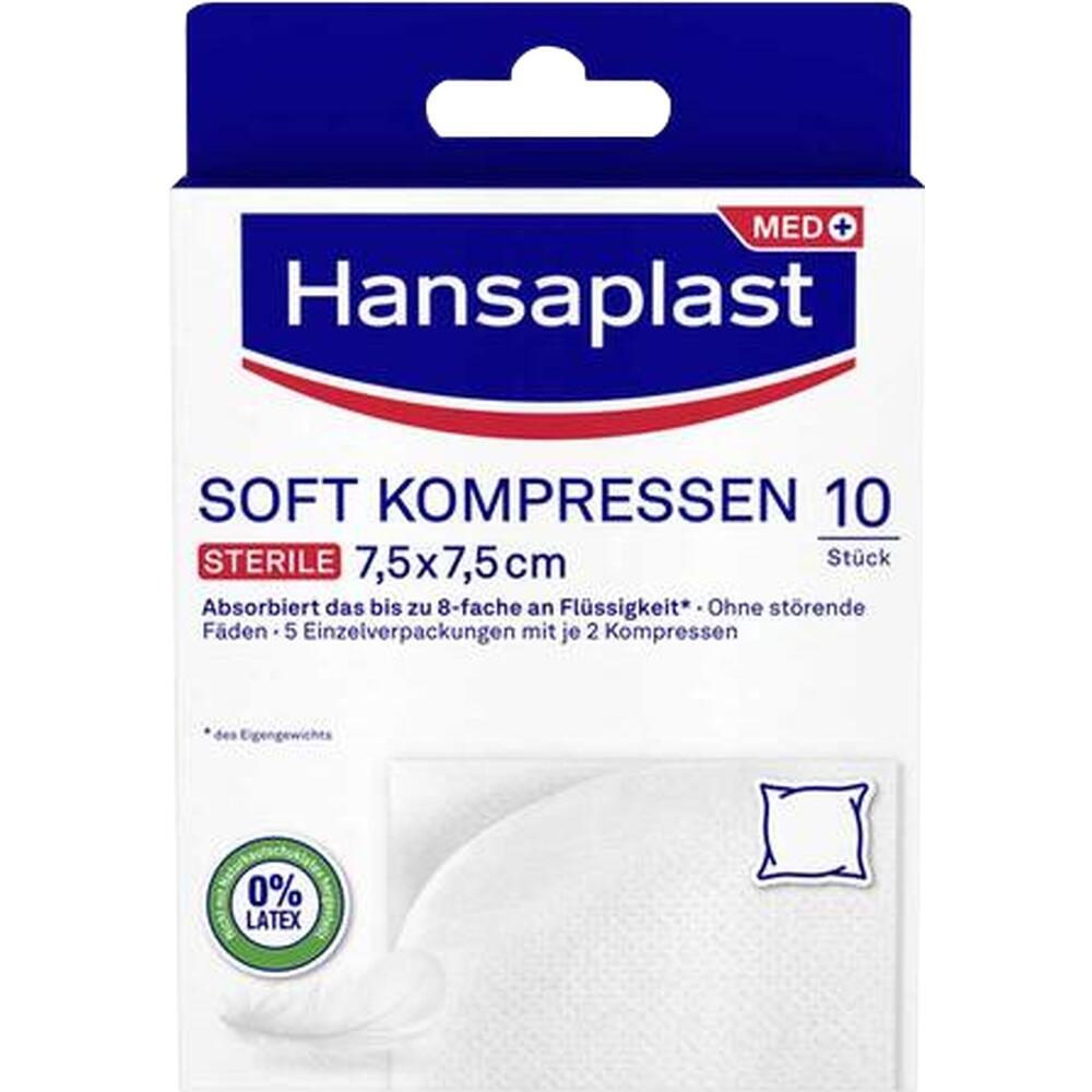 Hansaplast SOFT KOMPRESSEN 7,5 x 7,5 cm 5X2 St Pflaster