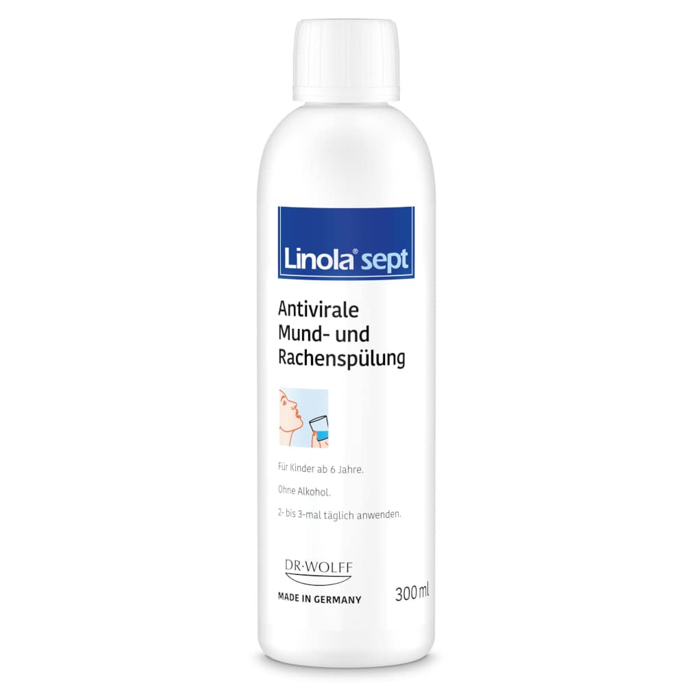 Linola sept Antivirale Mund- und Rachenspülung 300 ml Suspension