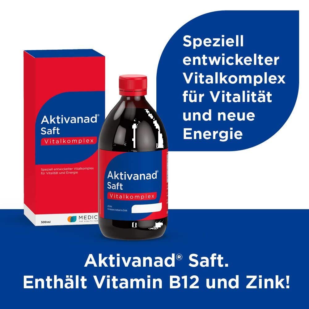 Aktivanad Saft 500ml bei Erschöpfung wegen Vitamin-B Mangel 500 ml Saft
