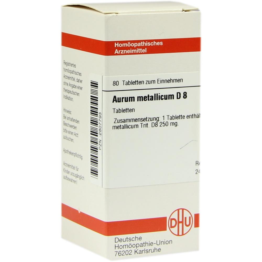 AURUM METALLICUM D 8 Tabletten 80 St Tabletten