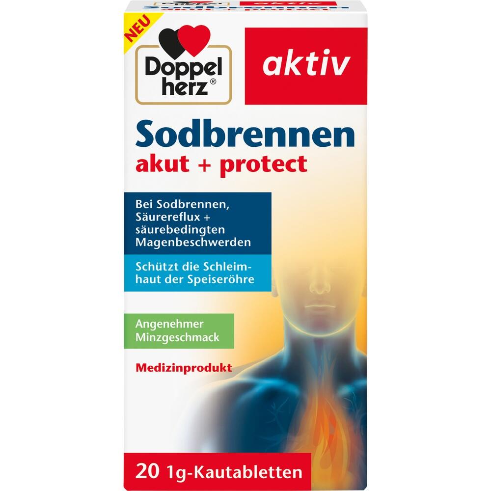 Doppelherz aktiv Sodbrennen akut + protect 20 St Kautabletten