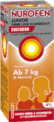 NUROFEN JUNIOR FIEBER- UND SCHMERZSAFT ERDBEER 40MG 100 ml Suspension zum Einnehmen