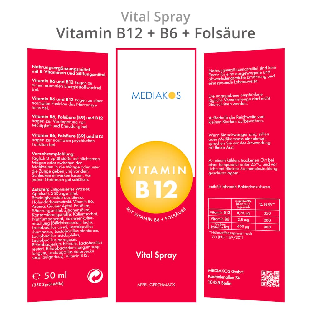 MEDIAKOS VITAMIN B12 Vital Spray 50 ml Spray