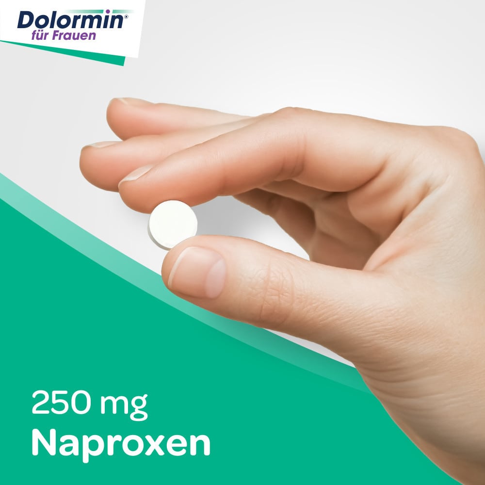 Dolormin für Frauen bei Regelschmerzen mit Naproxen, 10 Stück