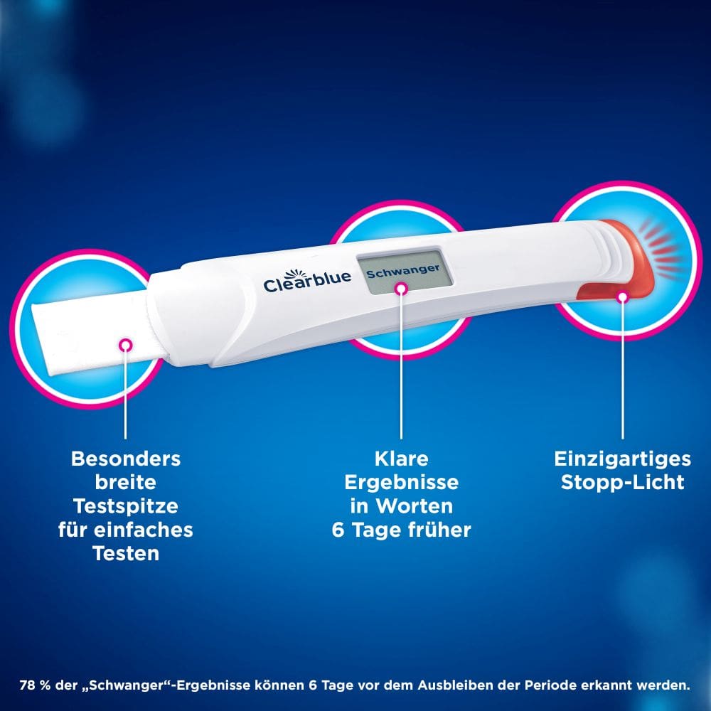 Clearblue Schwangerschaftstest ULTRA FRÜHTEST DIGITAL 2er 2 St Test