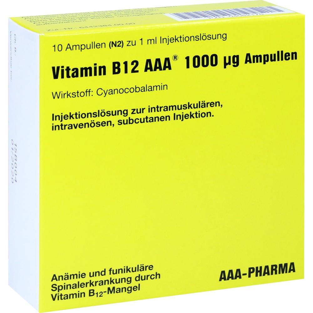 VITAMIN B12 AAA 1.000 µg Ampullen 10X1 ml Injektionslösung