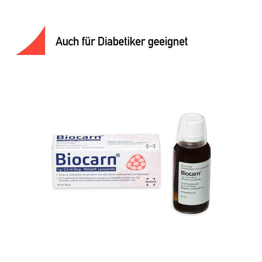 Biocarn Sirup 50 ml bei Carnitinmangel - stärkt das Herz 3X50 ml Sirup