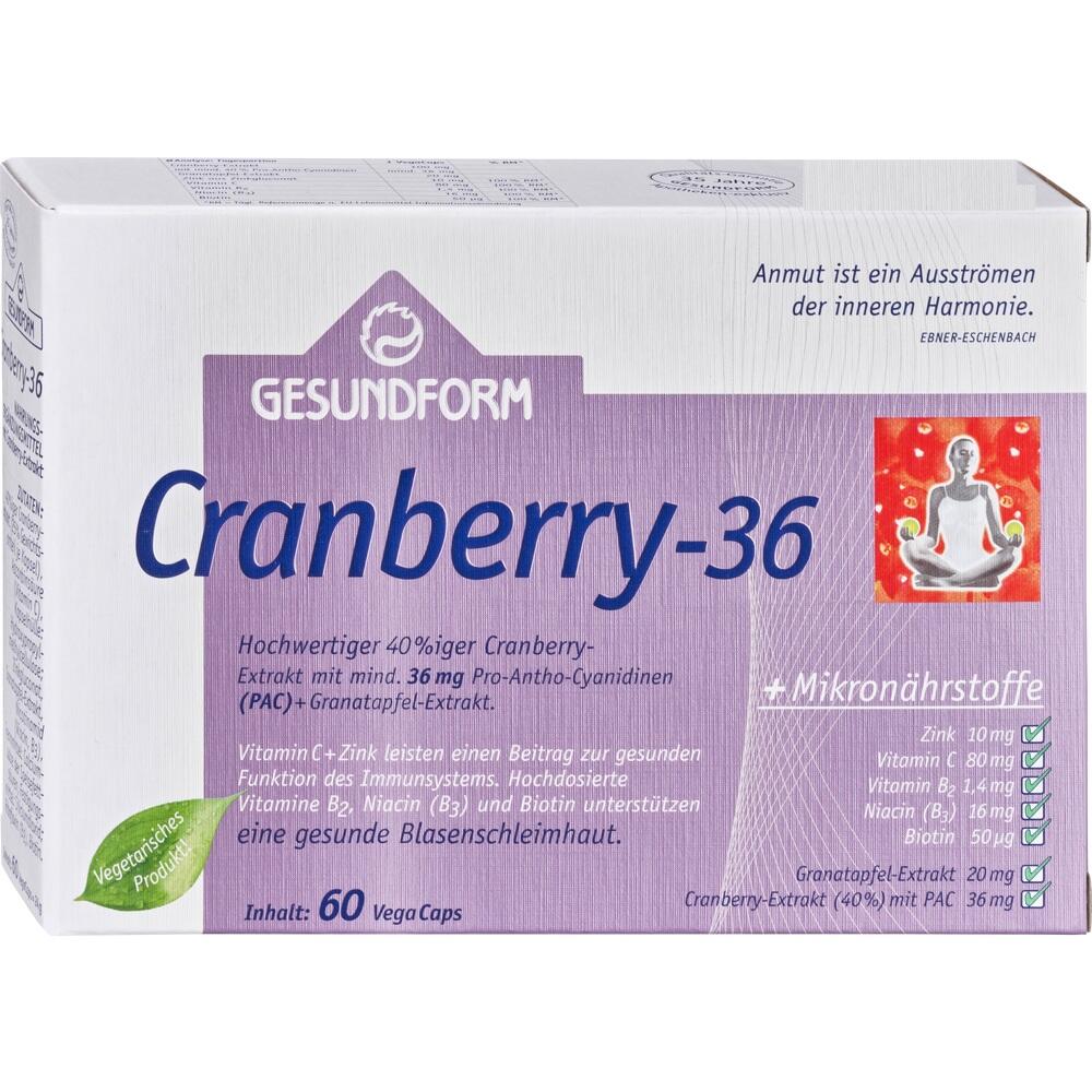 GESUNDFORM Cranberry 36 Kapseln 60 St Kapseln