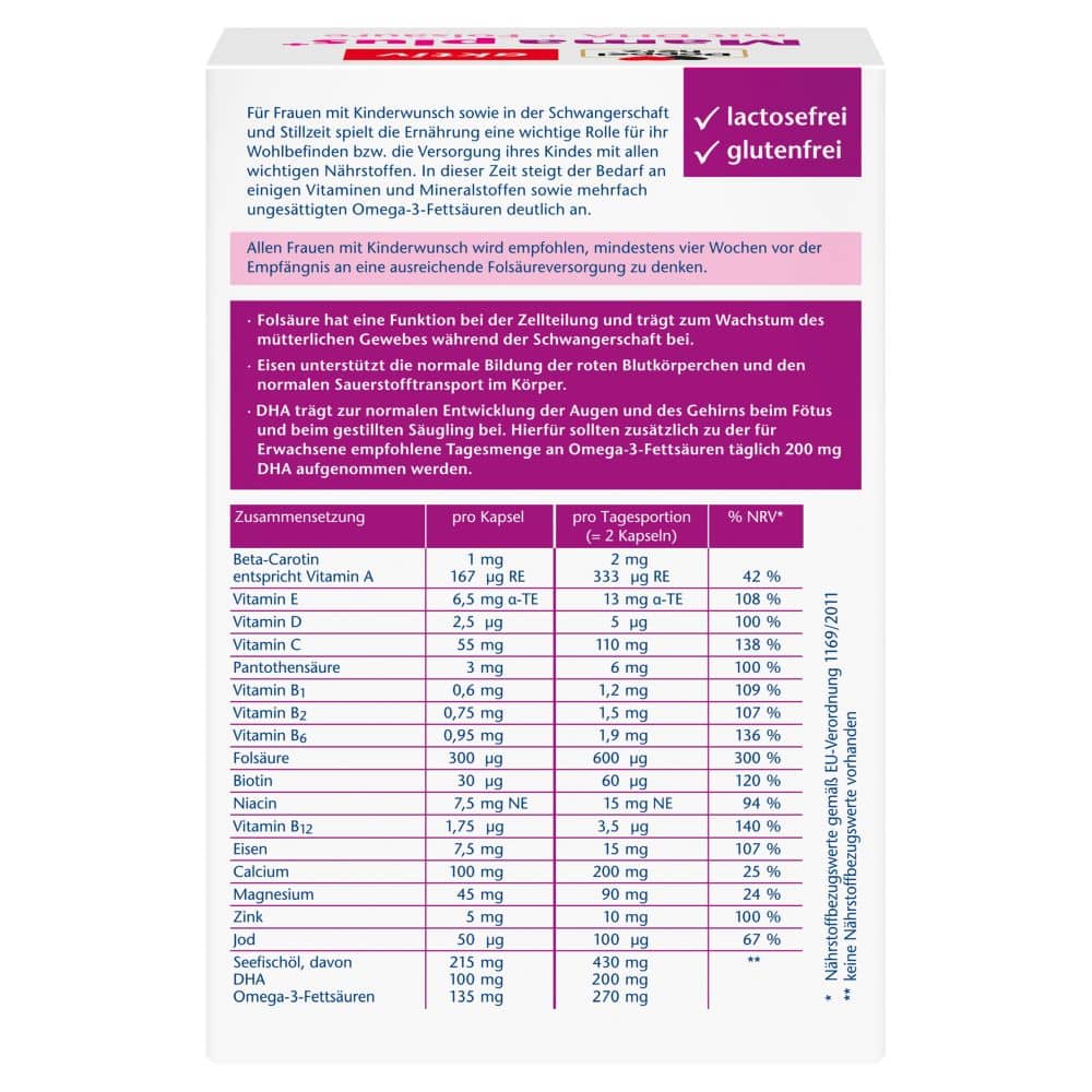 Doppelherz aktiv Mama plus+ mit DHA + Folsäure 120 St Kapseln