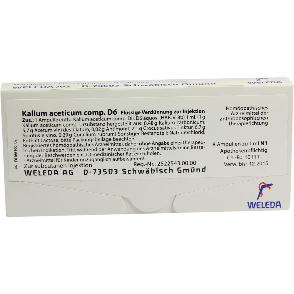 WELEDA KALIUM ACETICUM COMP.D 6 Ampullen 8X1 ml Ampullen