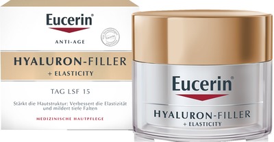 Eucerin HYALURON FILLER + ELASTICITY Anti Aging Tagespflege mit LSF 15  50 ml Creme