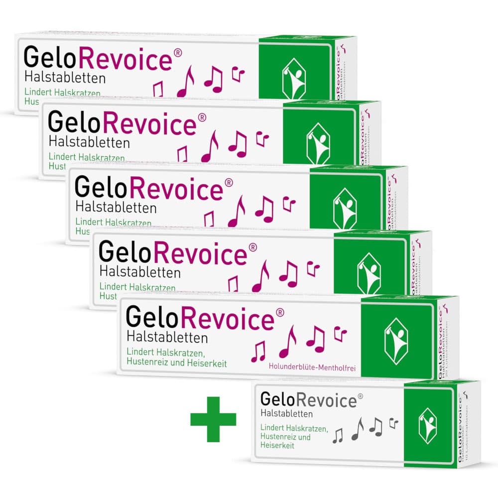 GeloRevoice Holunderblüte-Mentholfrei 5er Set 5X20 St Lutschtabletten