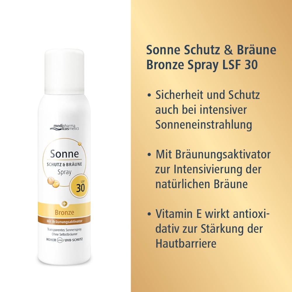 medipharma cosmetics Sonne SCHUTZ & BRÄUNE LSF 30 Aerosol-Spray 150 ml Spray