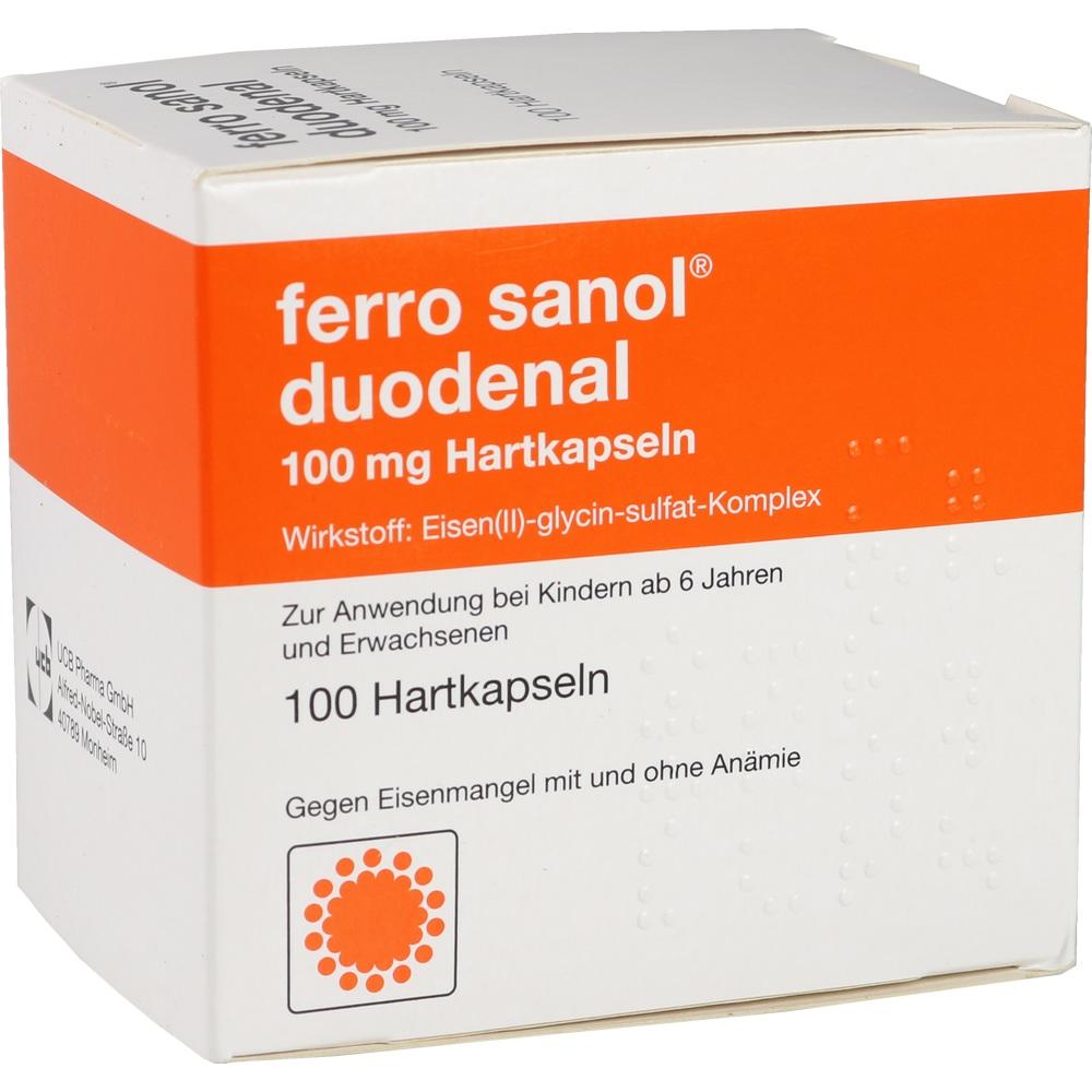 Ferro sanol duodenal 100mg 100 St Hartkapseln mit magensaftresistent überzogenen Pellets