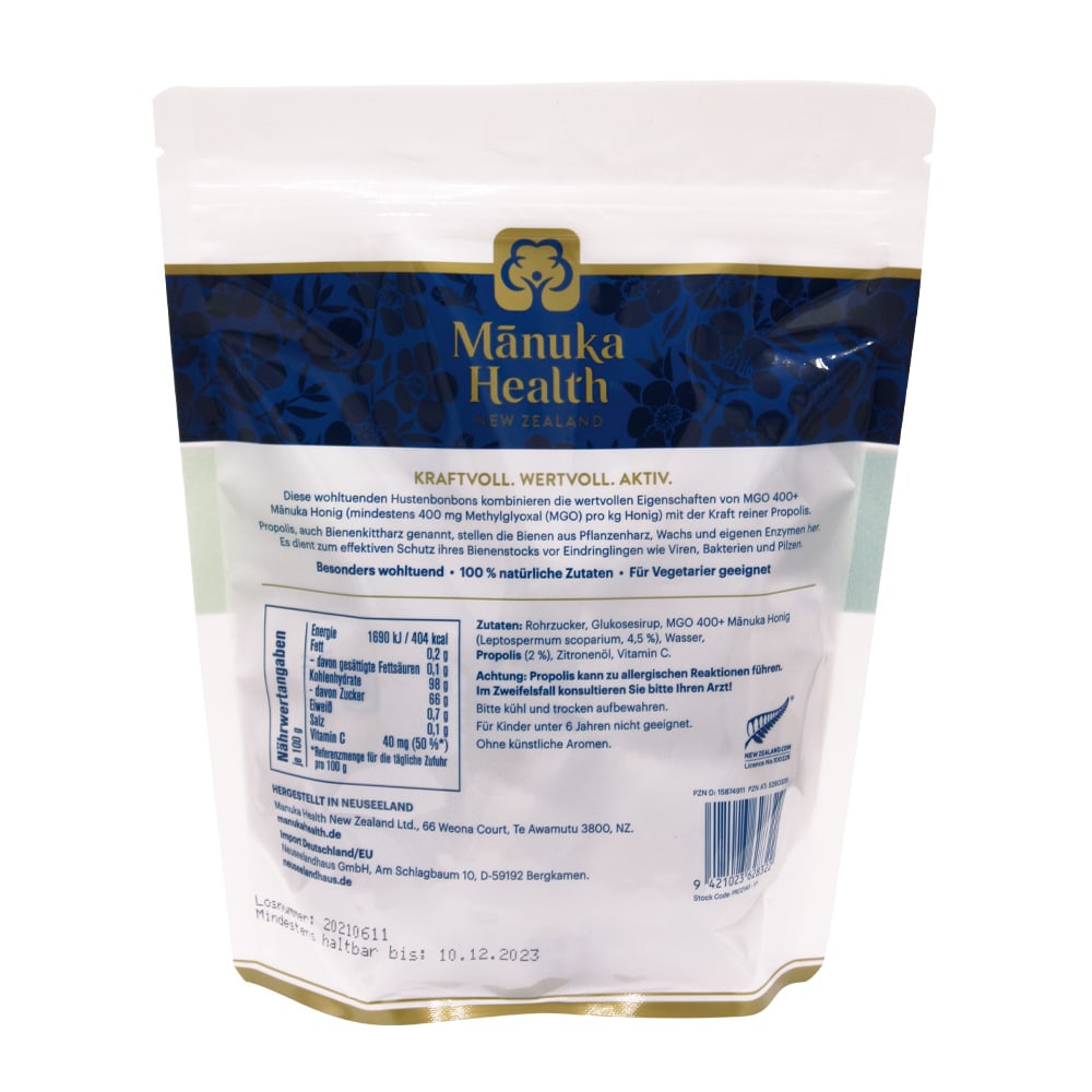 Manuka Health MGO 400+ LUTSCHBONBONS MIT MANUKA HONIG 250 g Bonbons