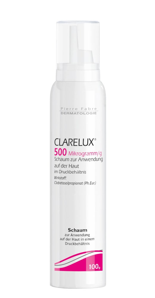 CLARELUX 500 µg/g Schaum zur Anwendung auf der Haut 100 g Schaum