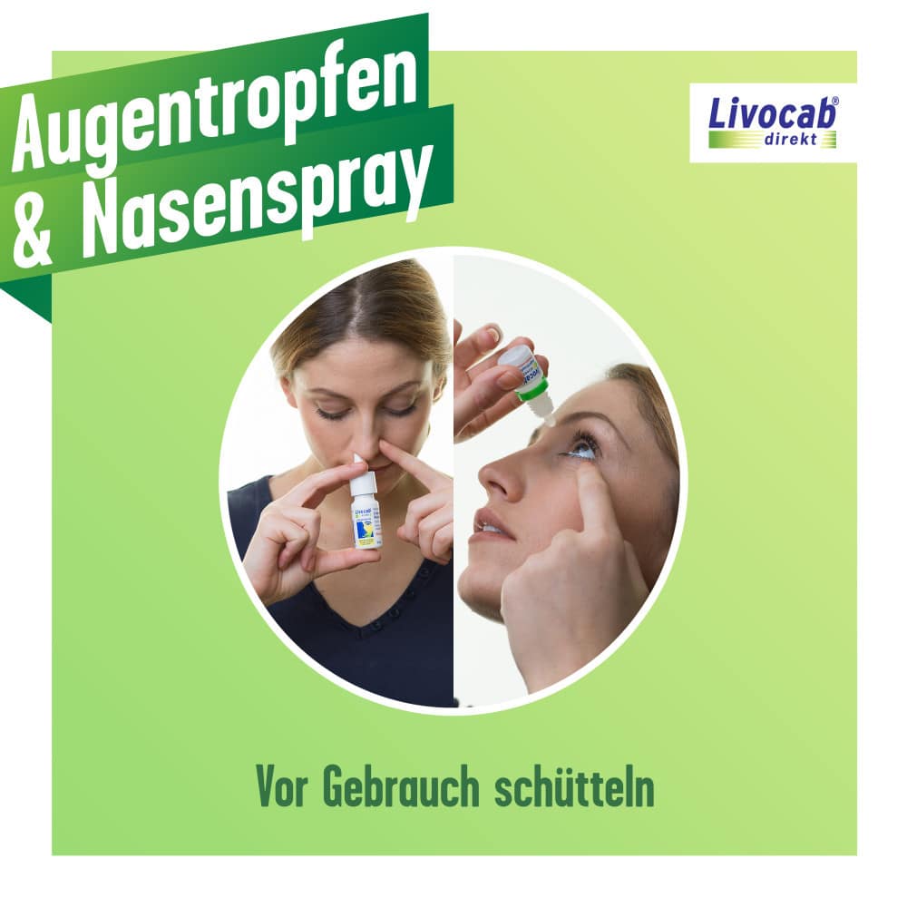 Livocab direkt Kombi: Nasenspray & Augentropfen bei Heuschnupfen & Allergien