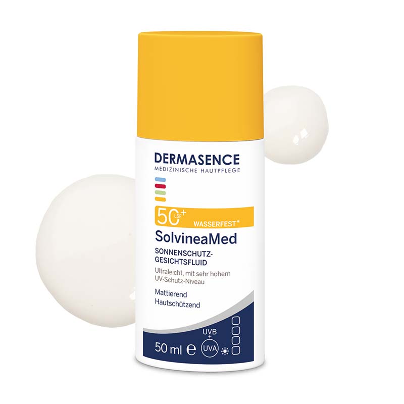 DERMASENCE SolvineaMed SONNENSCHUTZ-GESICHTSFLUID LSF 50+ 50 ml Lotion