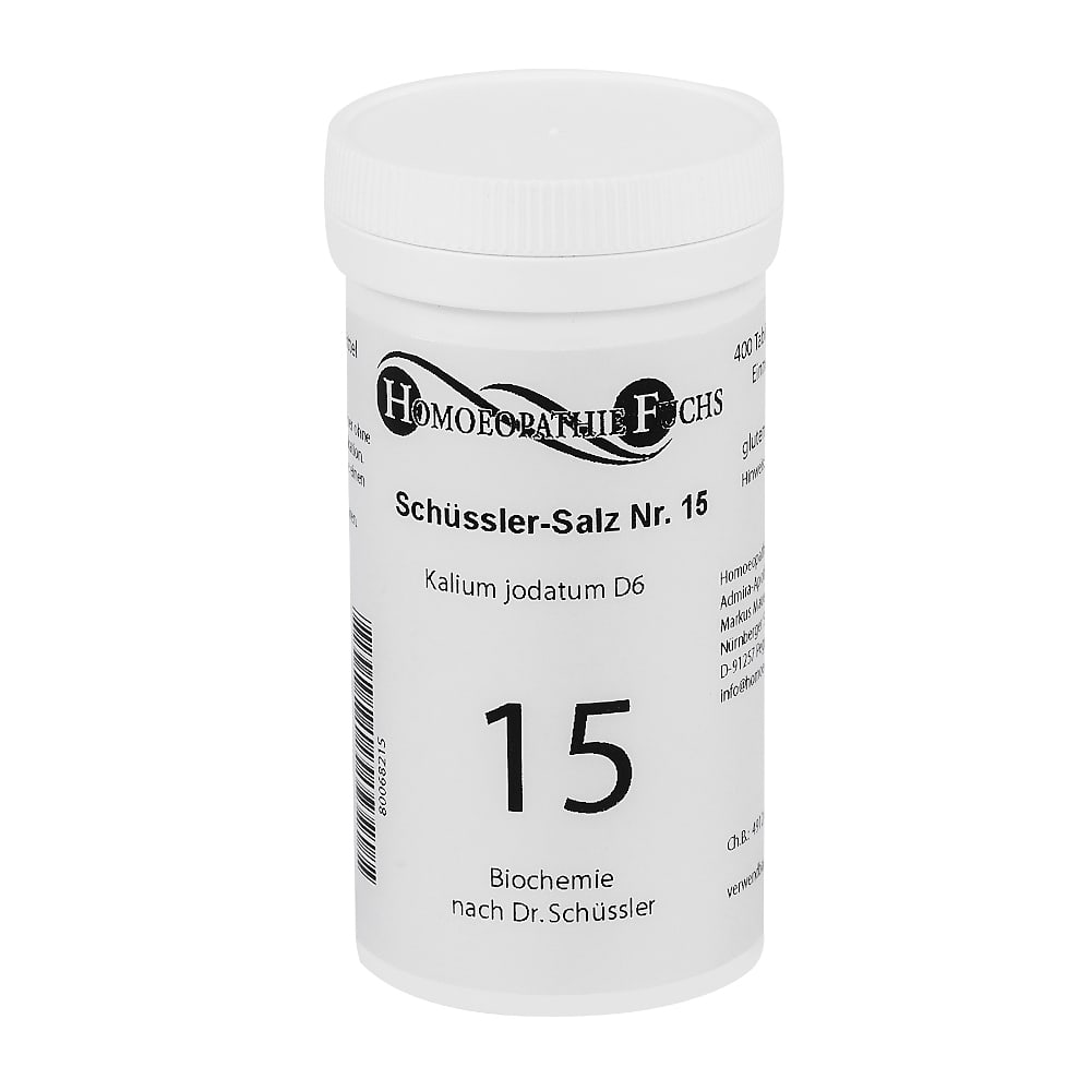 HOMOEOPATHIEFUCHS Schüssler-Salz Nummer 15 Kalium jodatum D6 Biochemie 400 St Tabletten