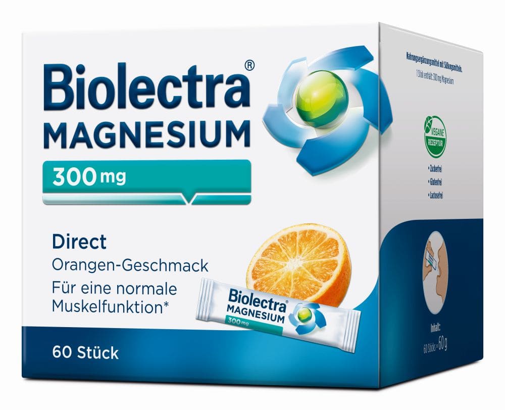Biolectra MAGNESIUM 300mg Direct Orange 60 St Pellets