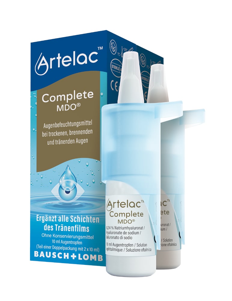 Artelac Complete MDO Augentropfen für trockene Augen 2X10 ml Augentropfen