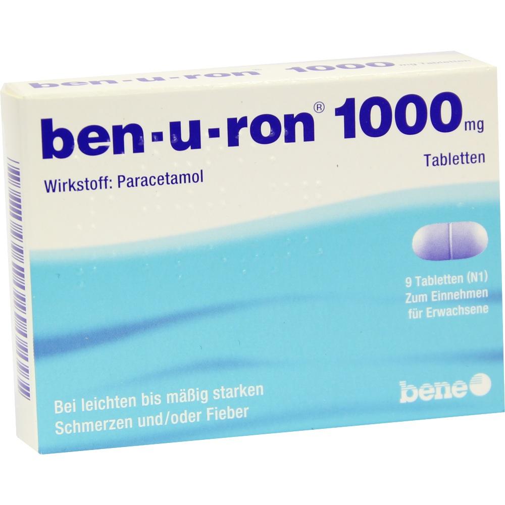 Ben-u-ron 1000mg 9 St Tabletten