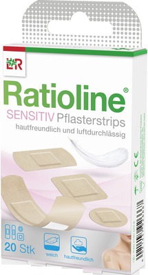 RATIOLINE sensitive Pflasterstrips in 4 Größen 20 St Pflaster
