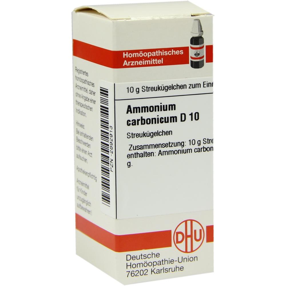 AMMONIUM CARBONICUM D 10 Globuli 10 g Globuli