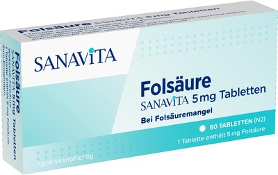Folsäure Sanavita 5 mg  50 St Tabletten