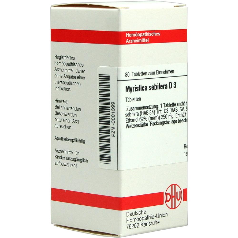 MYRISTICA SEBIFERA D 3 Tabletten 80 St Tabletten