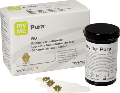 MYLIFE Pura Blutzucker Teststreifen 50 St Teststreifen