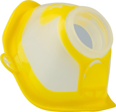 MICRODROP RF7 Maske Kind gelb transparent 1 St