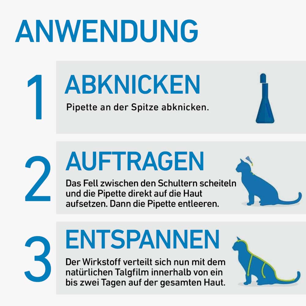 FRONTLINE SPOT-ON gegen Zecken, Flöhe und Haarlinge für Katzen 3 St Lösung