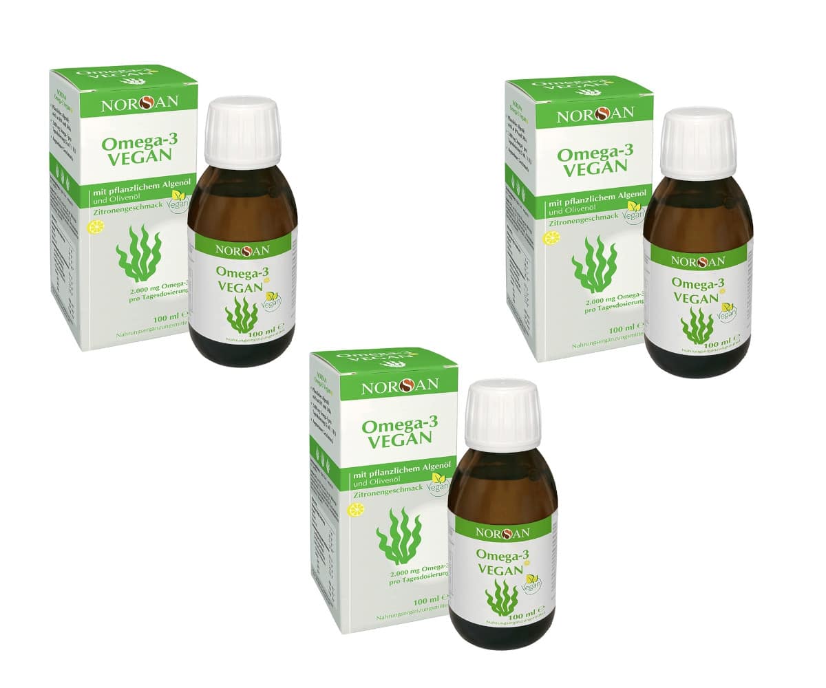 NORSAN Omega-3 VEGAN 3er Set 3X100 ml Flüssigkeit