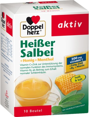 Doppelherz aktiv Heißer Salbei + Honig + Menthol  10 St Granulat