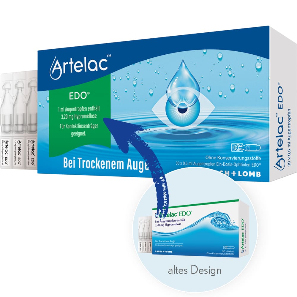 Artelac EDO Augentropfen, Tränenersatzmittel 30X0.6 ml Augentropfen