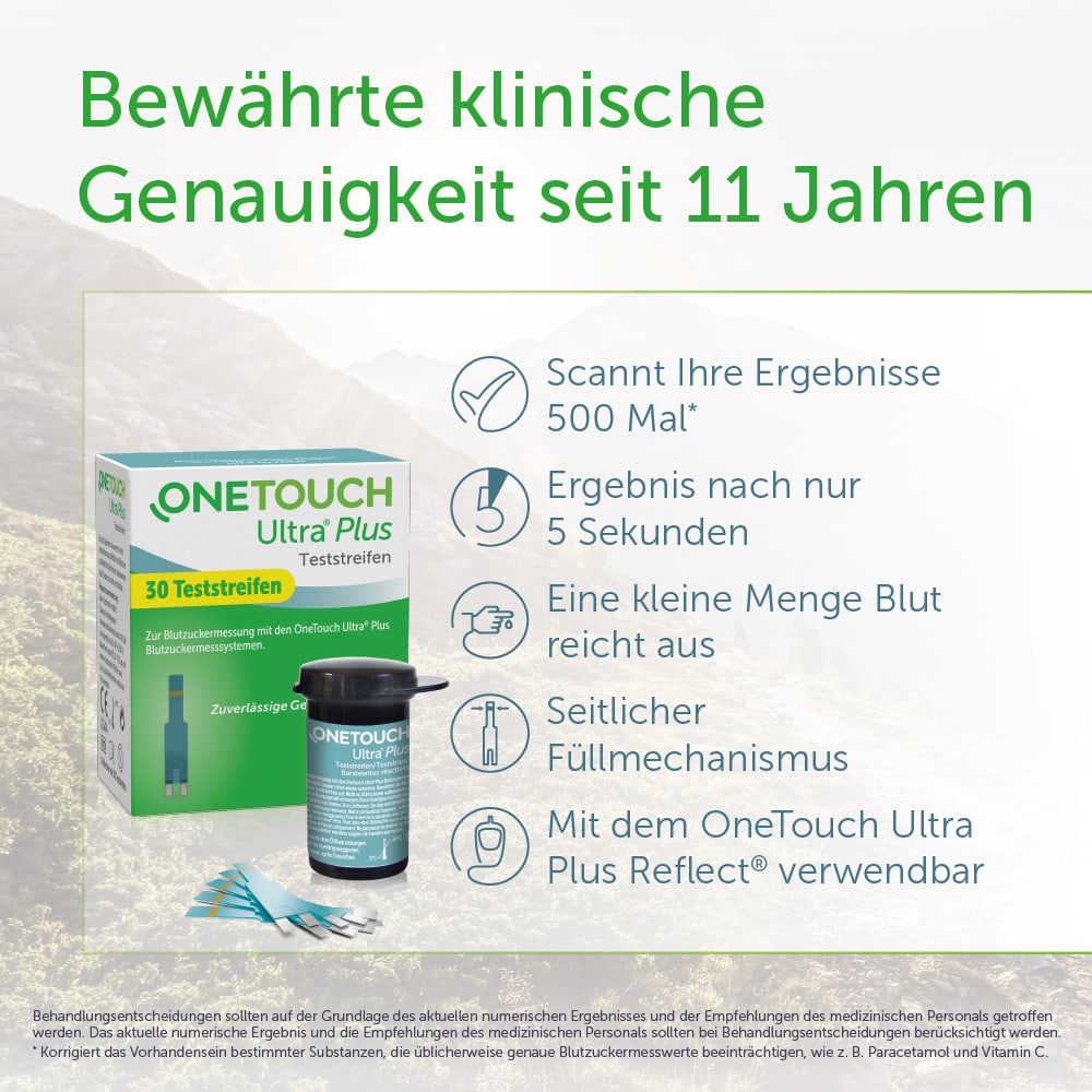 OneTouch Ultra Plus Blutzuckerteststreifen 30 St