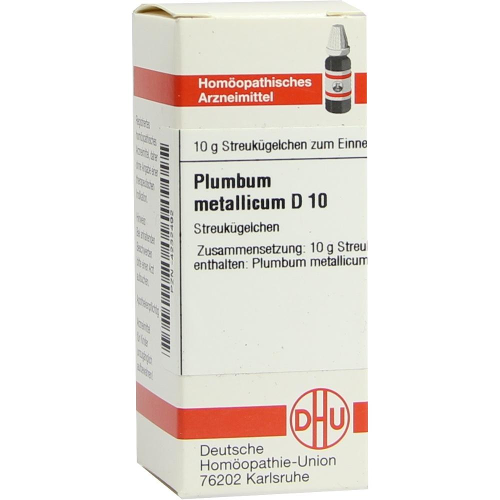 PLUMBUM METALLICUM D 10 Globuli 10 g Globuli
