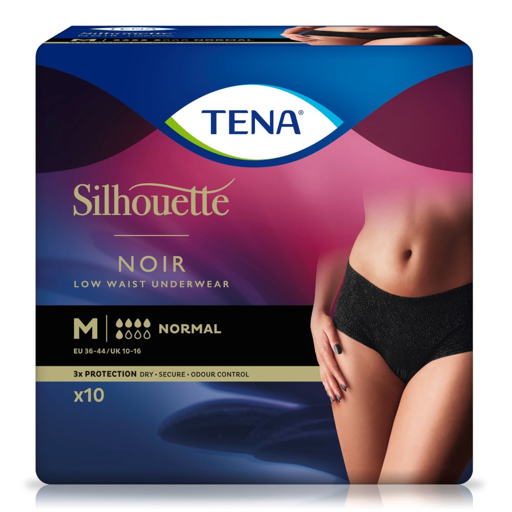 TENA Silhouette NOIR NORMAL M Hüfthohe Pants 10 St