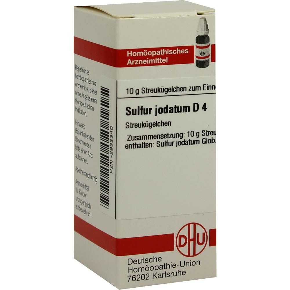 SULFUR JODATUM D 4 Globuli 10 g Globuli