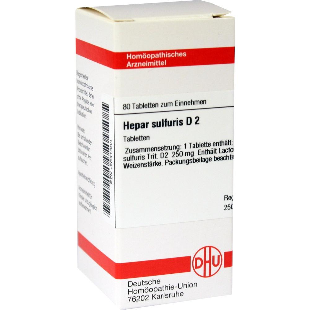 HEPAR SULFURIS D 2 Tabletten 80 St Tabletten