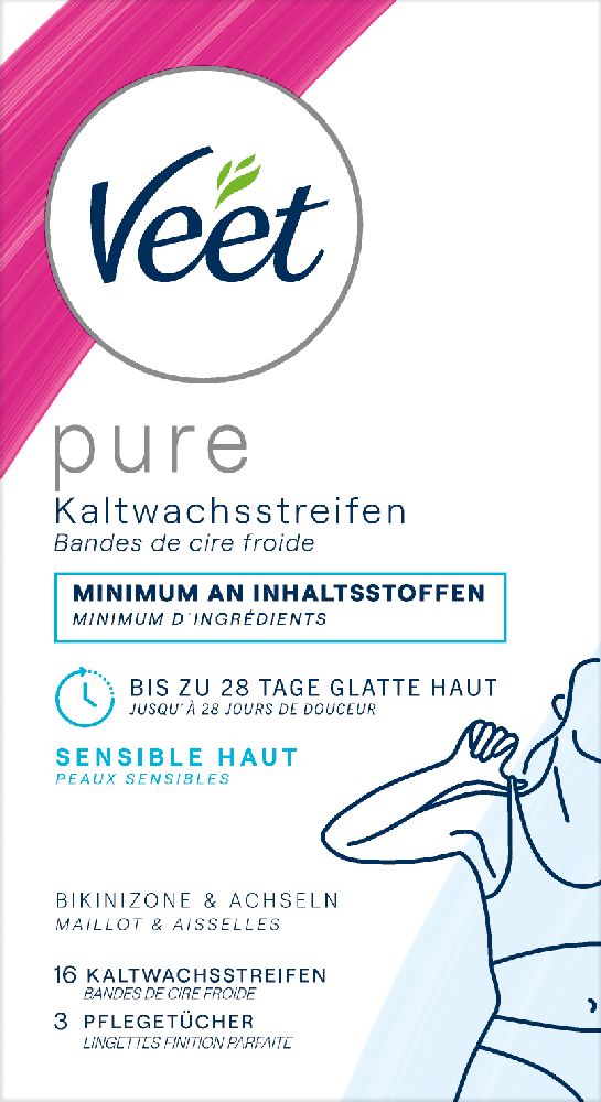 VEET Kaltwachs-Streifen Bikinizone & Achseln 16 St Streifen