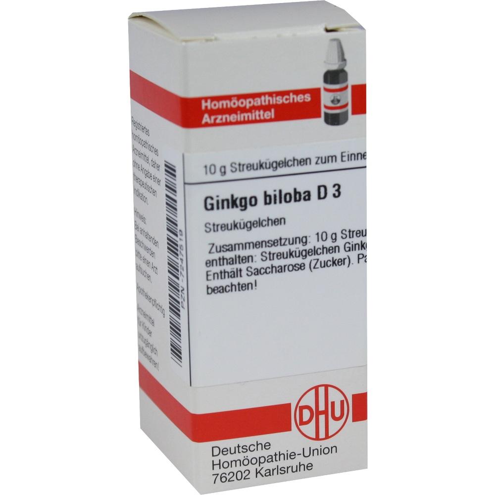 GINKGO BILOBA D 3 Globuli 10 g Globuli