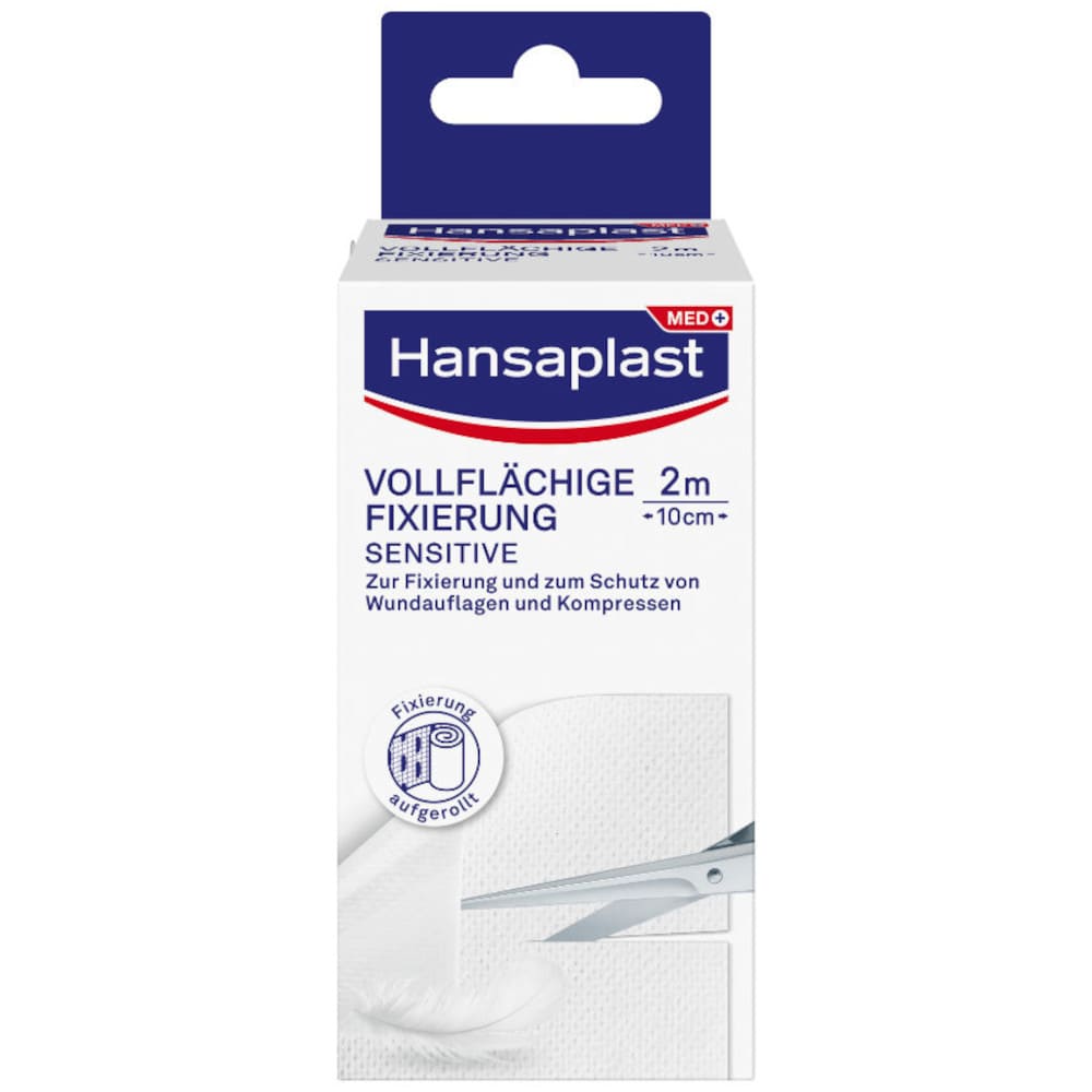 Hansaplast VOLLFLÄCHIGE FIXIERUNG SENSITIVE 10cm x 2m 1 St Pflaster