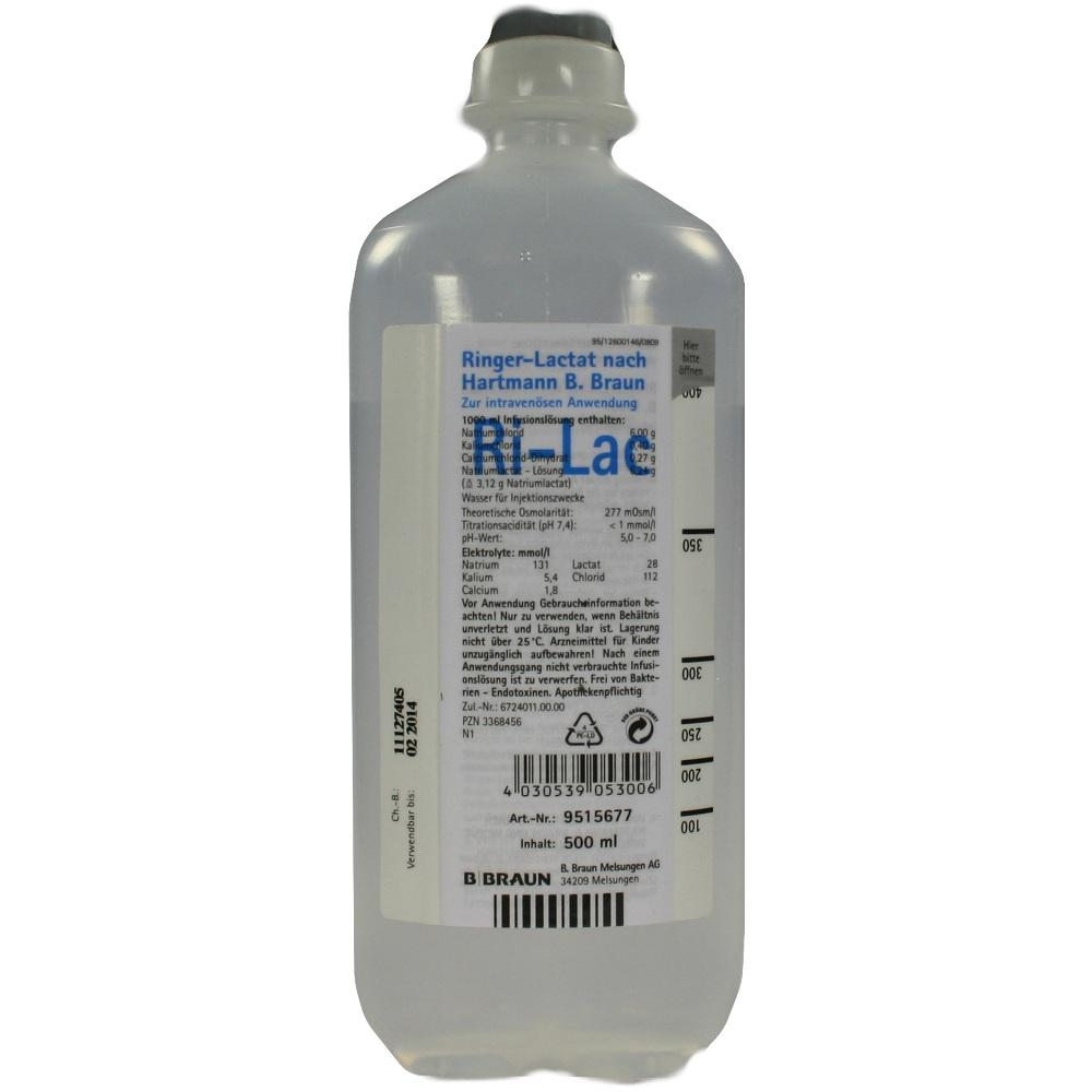 RINGER LACTAT n.Hartm.B.Braun Ecofl.Plus Inf.-Lsg. 500 ml Infusionslösung