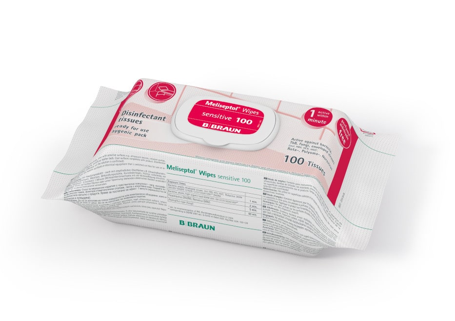 MELISEPTOL Wipes sensitive 100 St Tücher