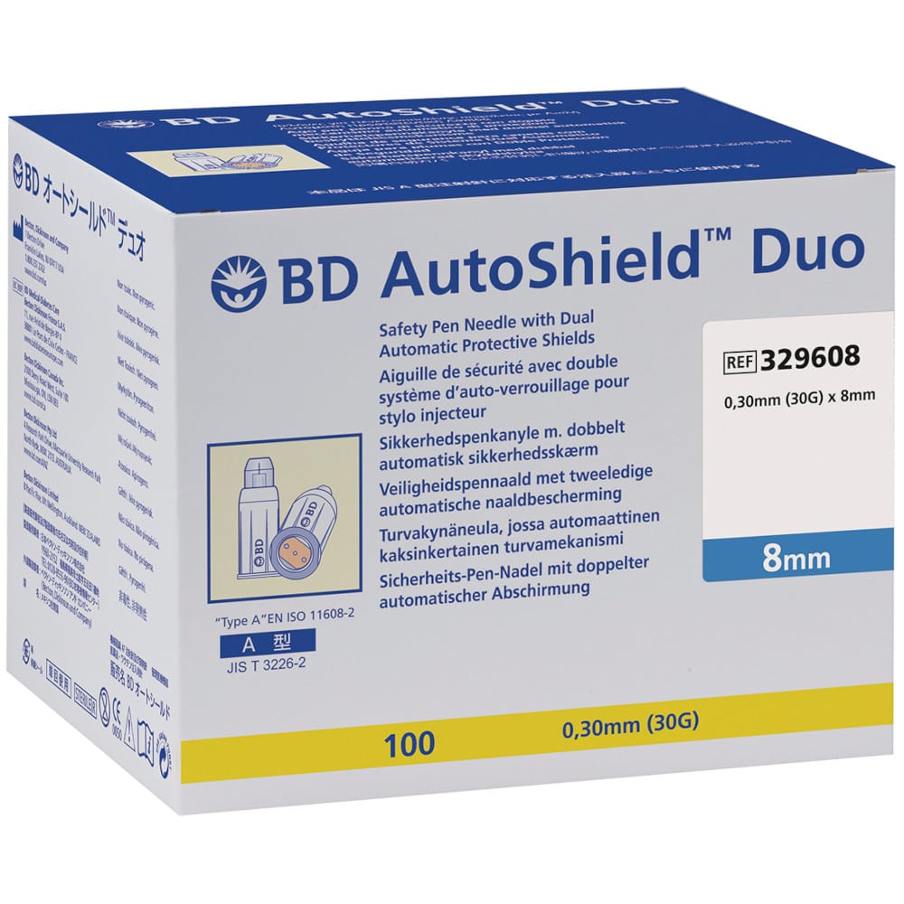 BD AUTOSHIELD Duo Sicherheits Pen Nadel 8 mm 100 St Kanüle